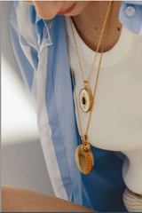 Médaillon Arthur nacre noire