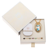 amour pierre de protection turquoise nacre santal médaillon transmission Les Félicités