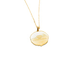 Verso médaille mandala plaqué or