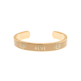 Jonc beige avec mot rêve