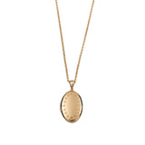 Médaillon plaqué or mat sur chaine